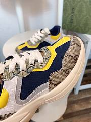 Okify Gucci GG Rhyton Kid's Sneaker Yellow/ Blue - 3
