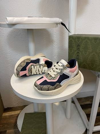 Okify Gucci GG Rhyton Kid's Sneaker Pink/ Blue