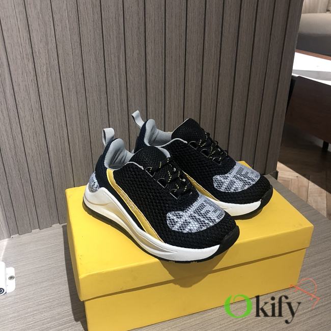 Okify Fendi Junior Sneakers Sneaker With Mesh And Multicolour Logo Navy Blue - 1