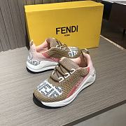 Okify Fendi Junior Sneakers Sneaker With Mesh And Multicolour Logo Beige - 4