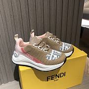 Okify Fendi Junior Sneakers Sneaker With Mesh And Multicolour Logo Beige - 2