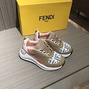Okify Fendi Junior Sneakers Sneaker With Mesh And Multicolour Logo Beige - 3