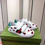 Okify Gucci Kids Heart Print Sneakers White - 2