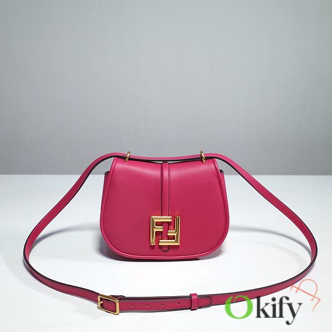 Okify Fendi C’mon Mini Pink Leather Bag 21cm - 1
