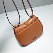 Okify Fendi C’mon Mini Brown Leather Bag 21cm - 3