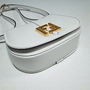 Okify Fendi C’mon Mini White Leather Bag 21cm - 6
