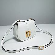 Okify Fendi C’mon Mini White Leather Bag 21cm - 3