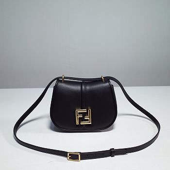 Okify Fendi C’mon Mini Black Leather Bag 21cm