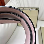 Okify Tomford Grain Leather Oval Belt 40mm Black/ Gold - 6
