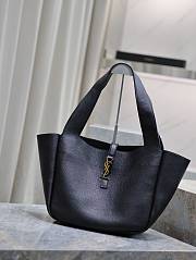 Okify YSL Bea In Grained Leather Black 50cm - 6