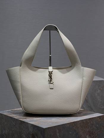 Okify YSL Bea In Grained Leather White 50cm