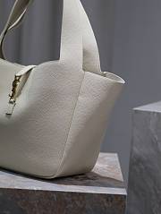 Okify YSL Bea In Grained Leather White 50cm - 6