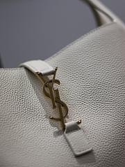 Okify YSL Bea In Grained Leather White 50cm - 5