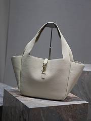 Okify YSL Bea In Grained Leather White 50cm - 2