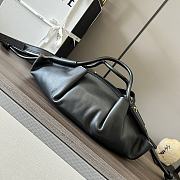 Okify Loewe Small Paseo Bag In Shiny Nappa Calfskin Black 35cm - 4