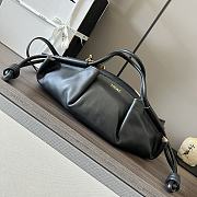 Okify Loewe Small Paseo Bag In Shiny Nappa Calfskin Black 35cm - 3