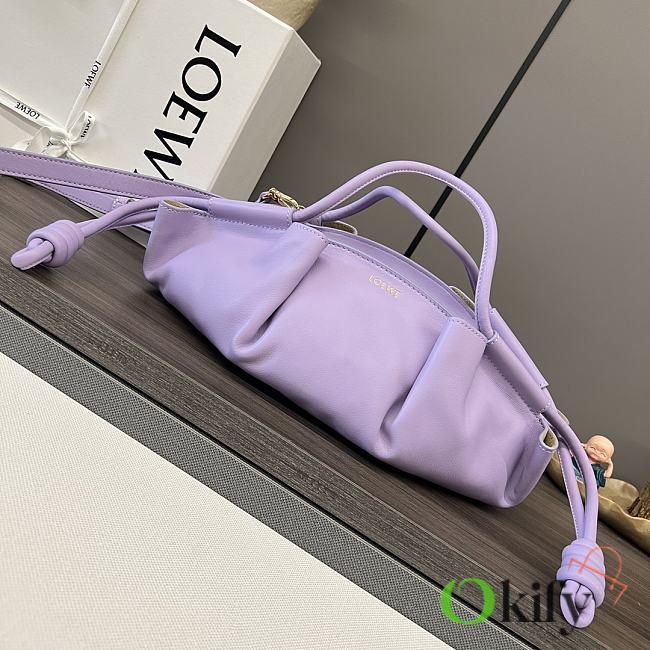 Okify Loewe Small Paseo Bag In Shiny Nappa Calfskin Lanvender 35cm - 1