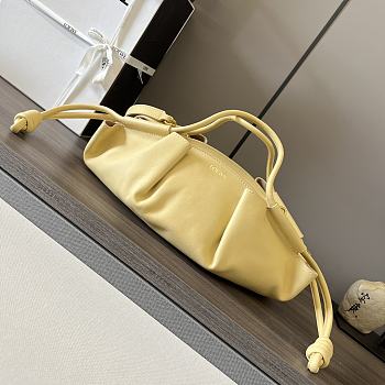 Okify Loewe Small Paseo Bag In Shiny Nappa Calfskin Dark Butter 35cm