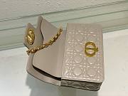 Okify Small Dior Jolie Top Handle Bag Beige Cannage Calfskin - 6