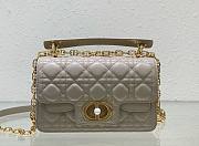 Okify Small Dior Jolie Top Handle Bag Beige Cannage Calfskin - 4
