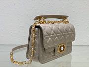 Okify Small Dior Jolie Top Handle Bag Beige Cannage Calfskin - 3