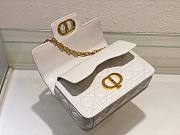 Okify Small Dior Jolie Top Handle Bag White Cannage Calfskin - 4