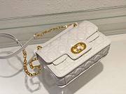 Okify Small Dior Jolie Top Handle Bag White Cannage Calfskin - 3