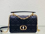 Okify Small Dior Jolie Top Handle Bag Black Cannage Calfskin - 1