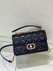 Okify Small Dior Jolie Top Handle Bag Black Cannage Calfskin - 3