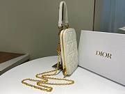 Okify Lady Dior Phone Holder White Cannage Lambskin - 4