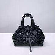Okify Medium Dior Toujours Bag Black Macrocannage Crinkled Calfskin 28.5cm - 3