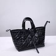 Okify Medium Dior Toujours Bag Black Macrocannage Crinkled Calfskin 28.5cm - 4