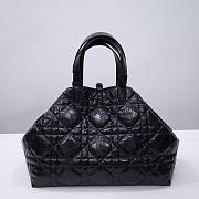 Okify Large Dior Toujours Bag Black Macrocannage Crinkled Calfskin 37cm - 3