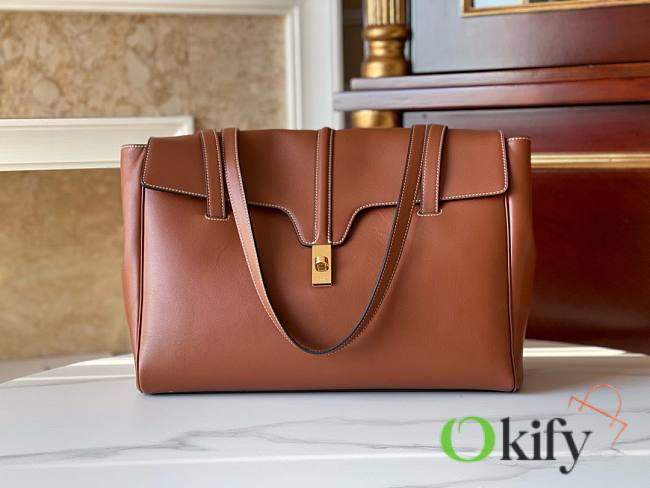 Okify Celine Large Soft 16 In Smooth Calfskin Brown - 1