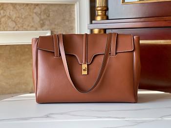 Okify Celine Large Soft 16 In Smooth Calfskin Brown
