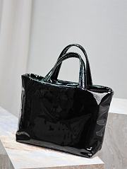 Okify YSL Saint Laurent Maxi Tote In Patent Canvas Black - 2
