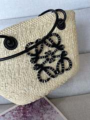 Okify Loewe Small Anagram Basket Bag Natural/ Black 38cm - 6