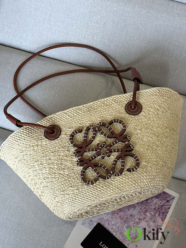 Okify Loewe Small Anagram Basket Bag Natural/ Tan 38cm - 1