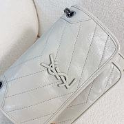 Okify YSL Niki Baby Vintage Leather White - 5