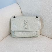 Okify YSL Niki Baby Vintage Leather White - 4