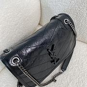 Okify YSL Niki Baby Vintage Leather Black/ Silver - 2