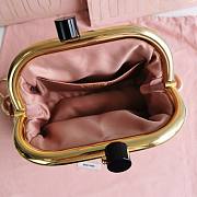 Okify Miu Belle Nappa Leather Clutch Pink 5BK011 - 5