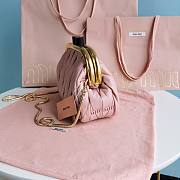 Okify Miu Belle Nappa Leather Clutch Pink 5BK011 - 3