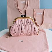 Okify Miu Belle Nappa Leather Clutch Pink 5BK011 - 2