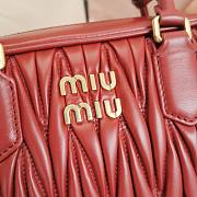 Okify Miu Miu Arcadie Matelassé Nappa Leather Bag Red 5BB124 - 6