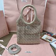 Okify Miu Miu Satin Handbag With Synthetic Crystals Beige 5BA281 - 2