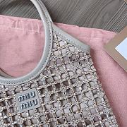 Okify Miu Miu Satin Handbag With Synthetic Crystals Beige 5BA281 - 6