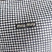Okify Miu Miu Miu Miu Spirit Satin Bag With Appliqués Black 5BC103 - 2