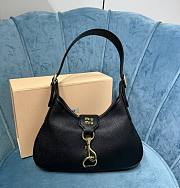 Okify Miu Miu Madras Leather Hobo Bag Black 5BC157 - 2