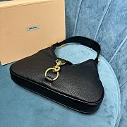 Okify Miu Miu Madras Leather Hobo Bag Black 5BC157 - 4